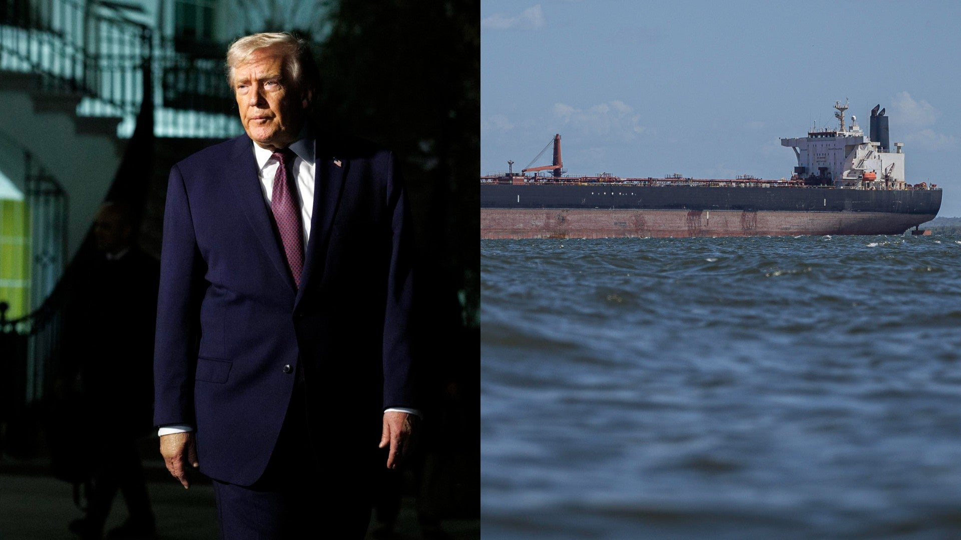 Trump y buque petrolero en Venezuela. (EFE - Foto de referencia)