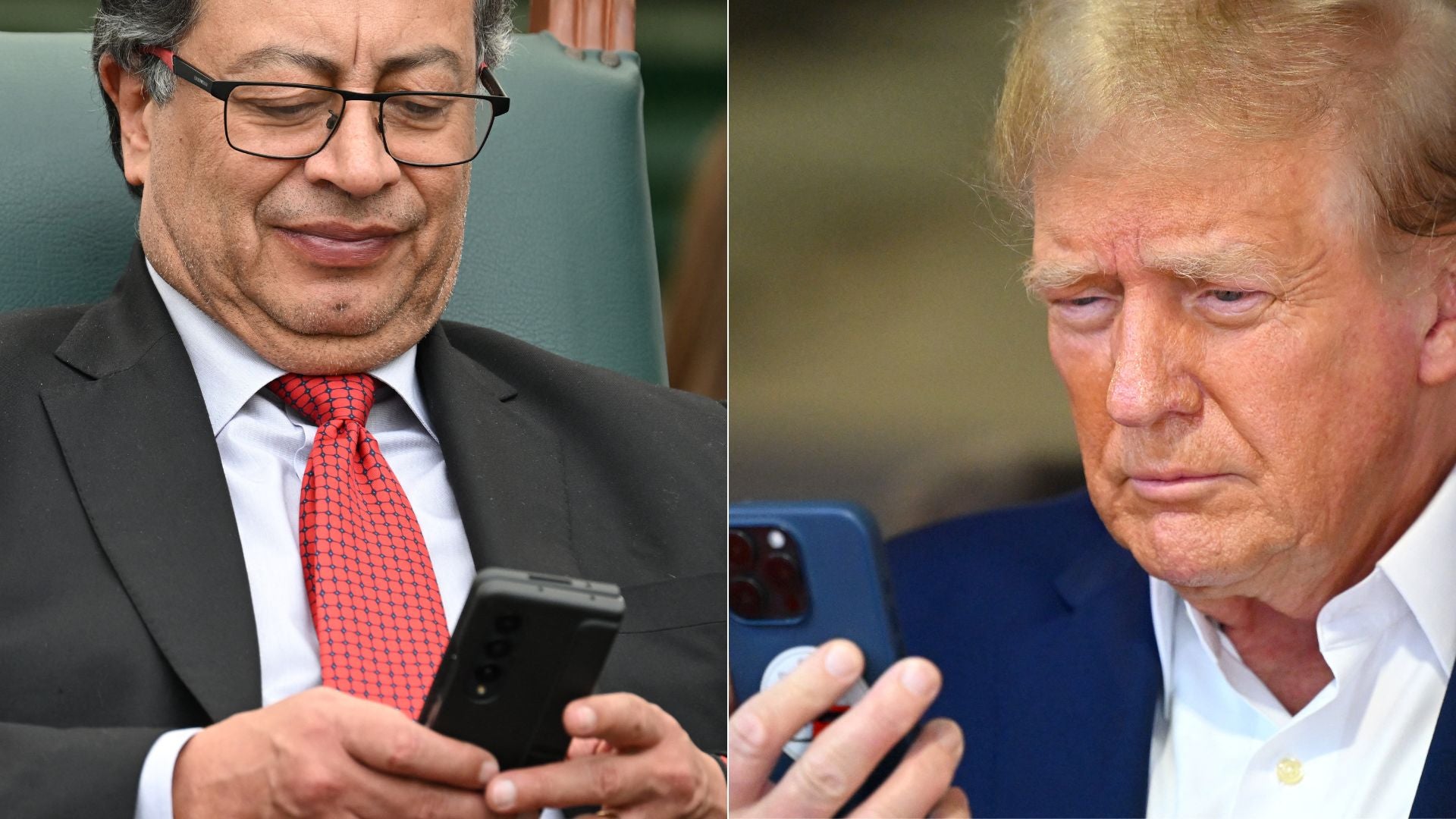 Gustavo Petro/ Donald Trump - Fotos AFP