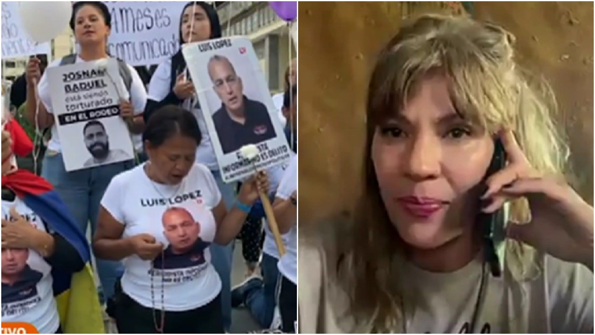 Familiares de presos políticos en Venezuela / Martha Tineo, activista de Derechos Humanos - Fotos: EFE / NTN24