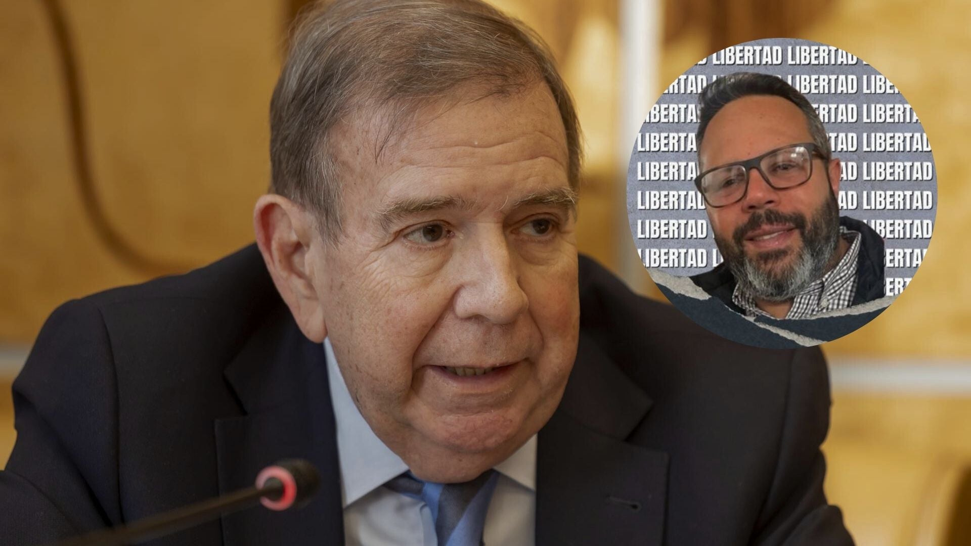 Edmundo González y su yerno Rafael Tudares - Fotos: EFE y X @MarianaGTudares