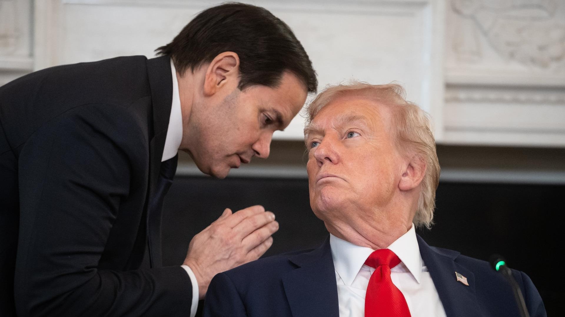 Marco Rubio, secretario de Estado, y el presidente Donald Trump. (EFE)