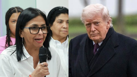 Trump informó que sostuvo una larga conversación con Delcy Rodríguez y aseguró que "trabajamos muy bien con ella" | NTN24.COM