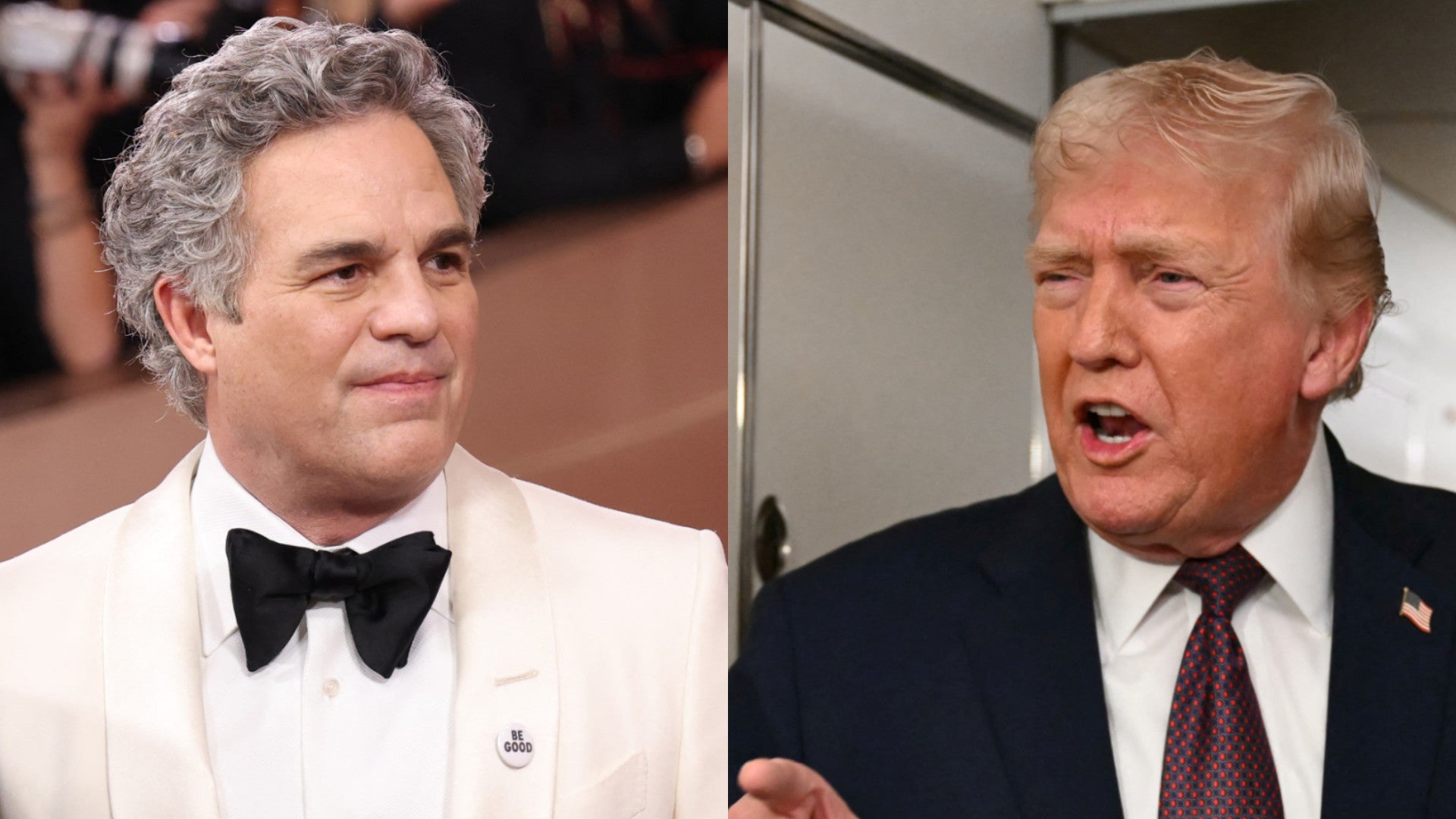 Mark Ruffalo y Donald Trump | Foto: AFP