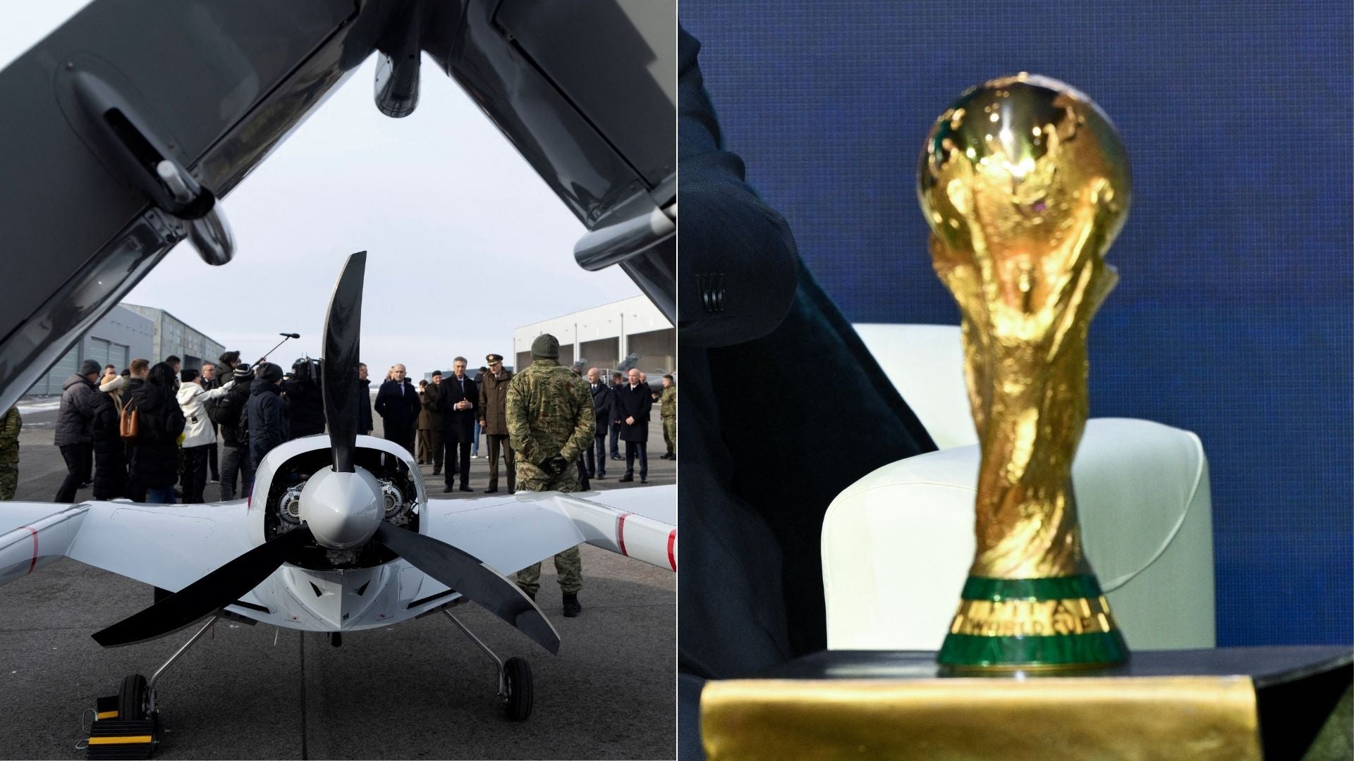 Dron militar/ Copa del Mundo - Fotos AFP