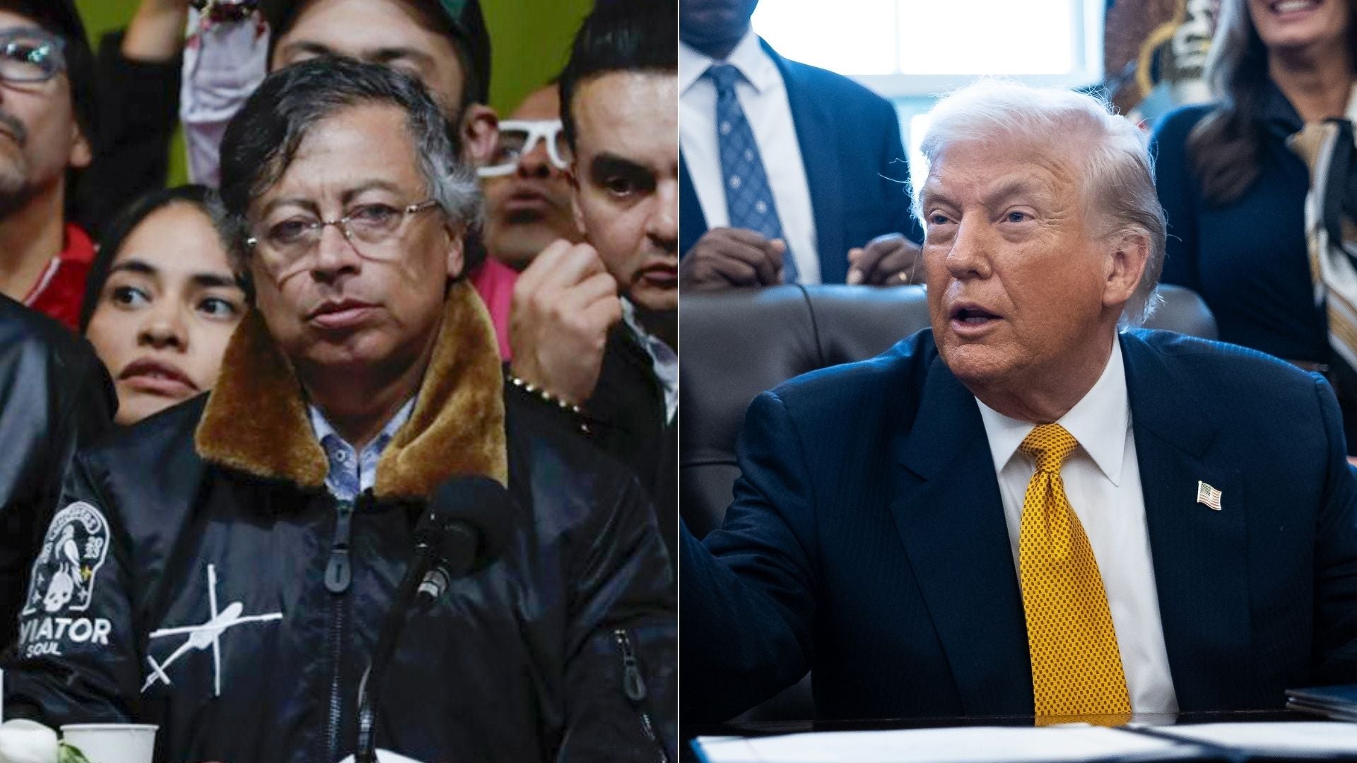Gustavo Petro/ Donald Trump - Fotos EFE