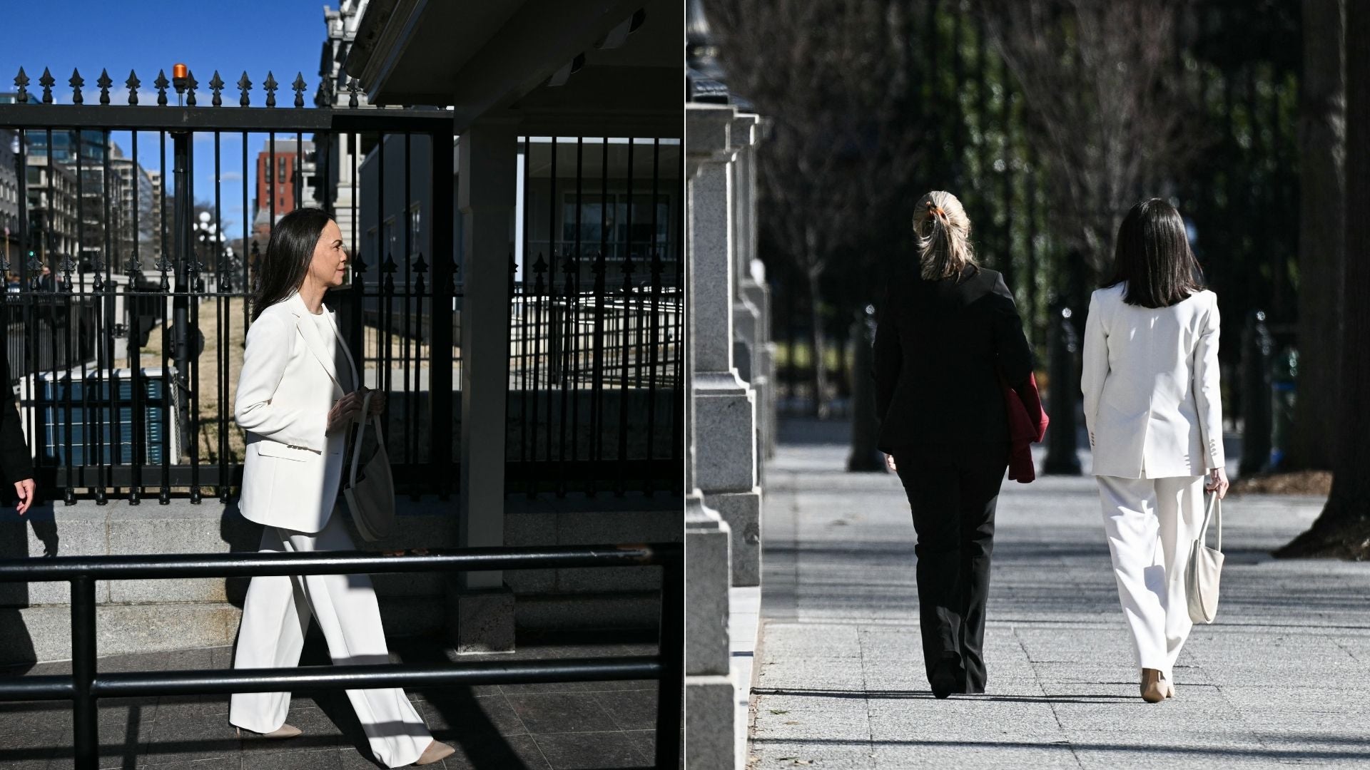 Primeras imágenes de María Corina Machado ingresando a la Casa Blanca - Fotos AFP