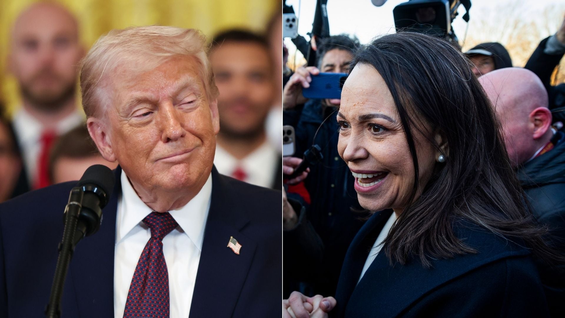 Donald Trump/ María Corina Machado - Fotos EFE