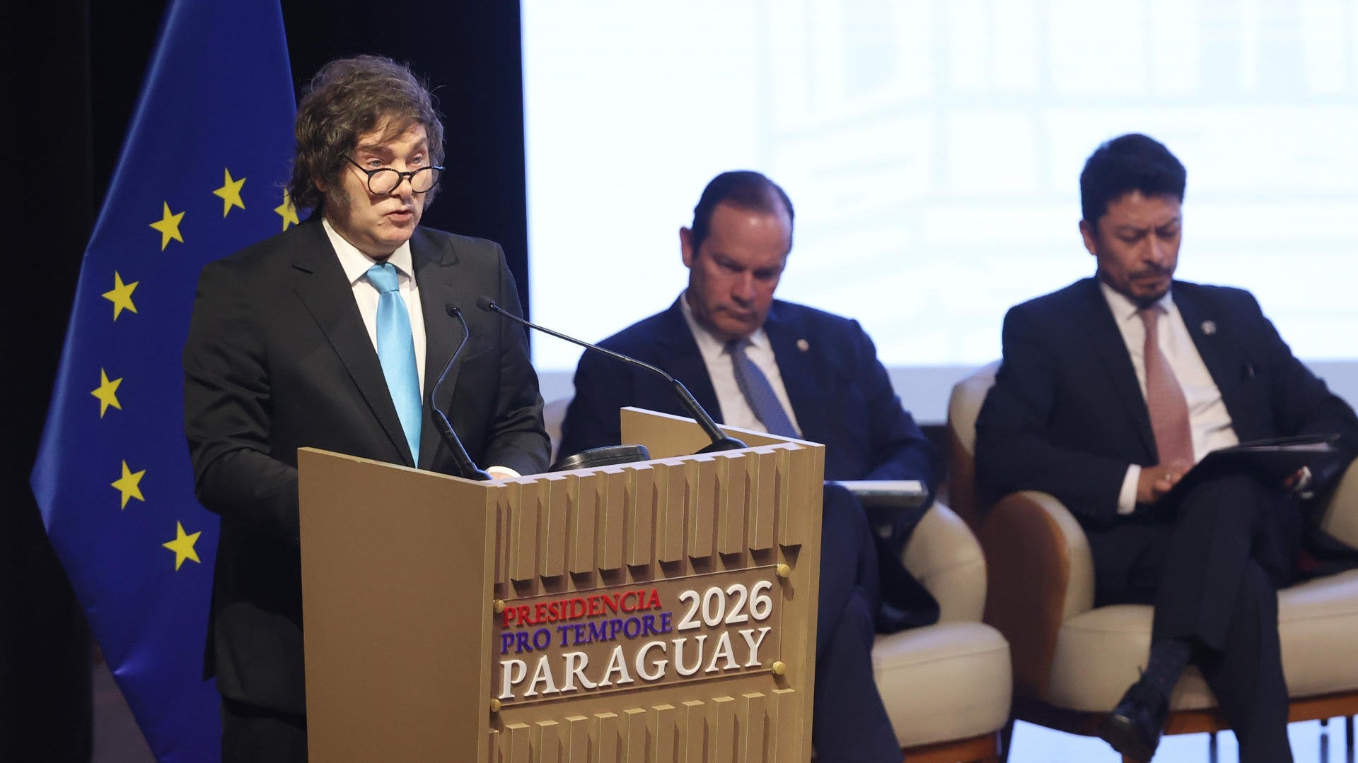 Javier Milei, presidente de Argentina, en la firma del acuerdo entre UE y Mercosur - Foto: EFE