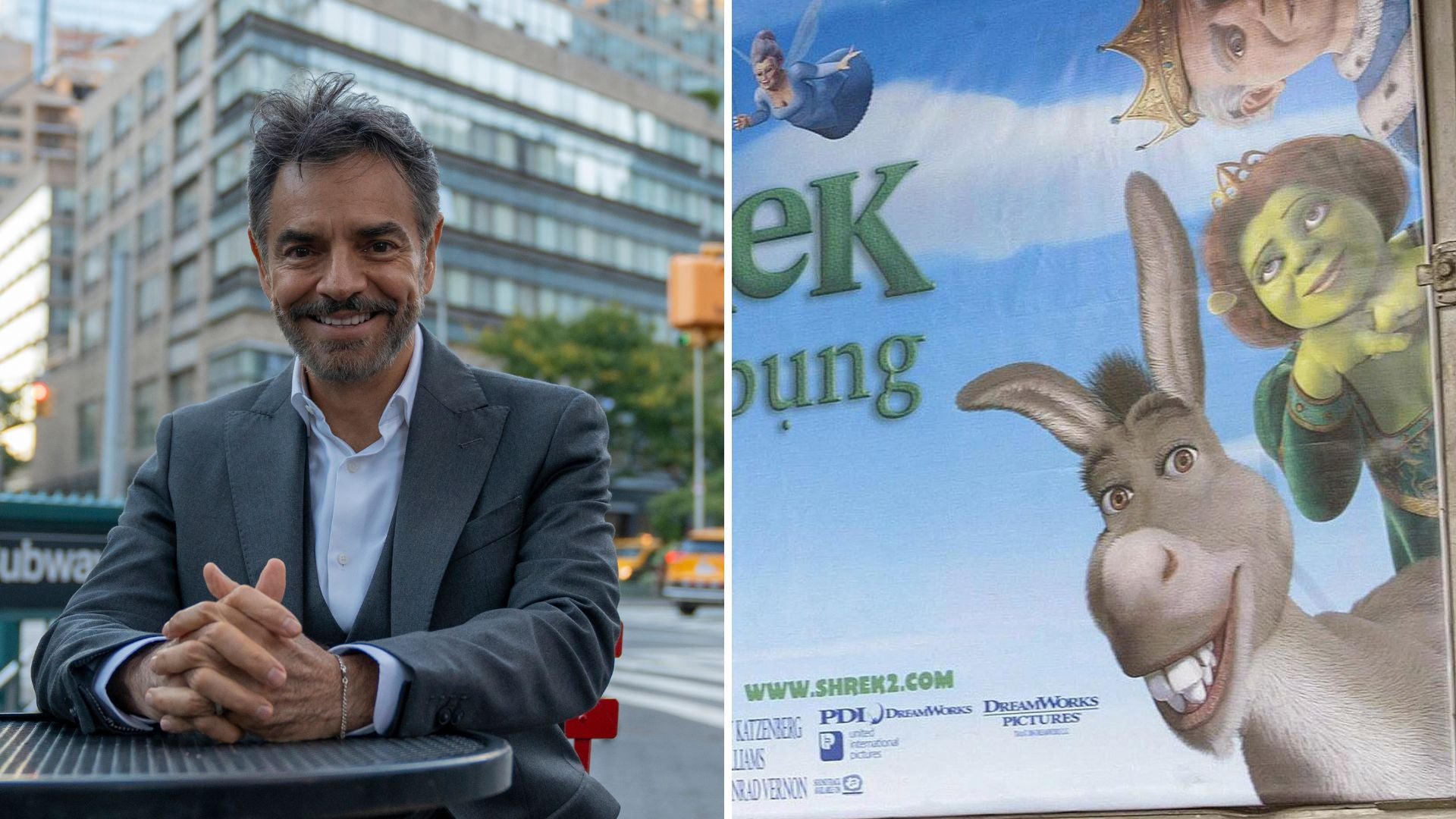 Eugenio Derbez es recordado por darle vida a ‘Burro’ en el doblaje latino de ‘Shrek’-Foto: EFE/AFP