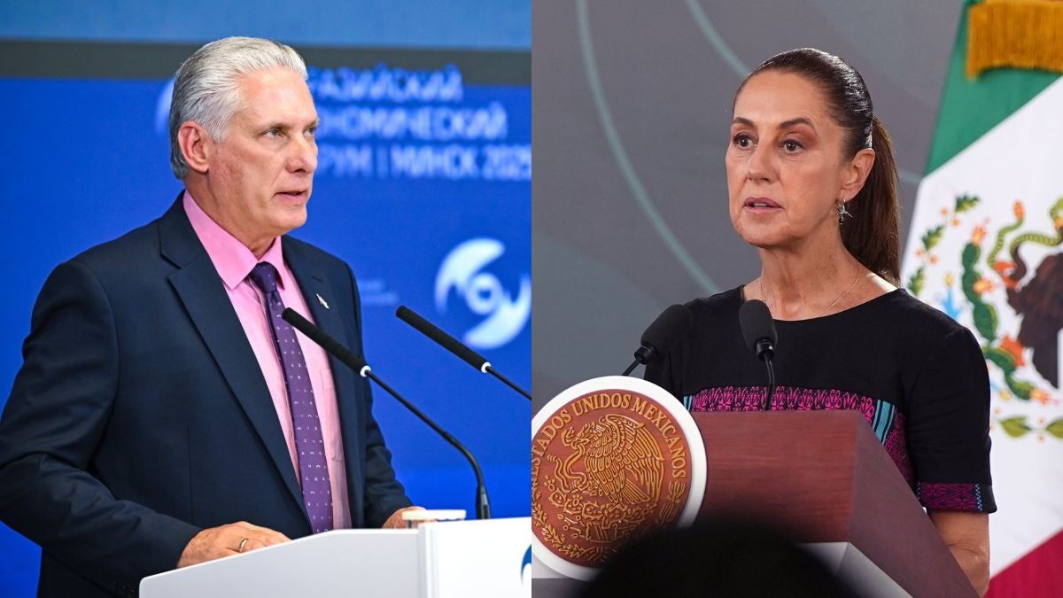 Miguel Díaz-Canel y Claudia Sheinbaum (EFE)