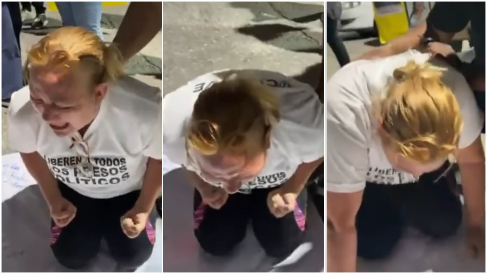 Madre de preso político en Venezuela - Fotos: X