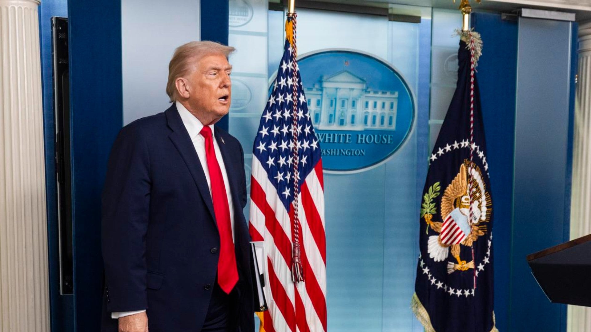 Donald Trump en discurso de primer año de mandato. (EFE)