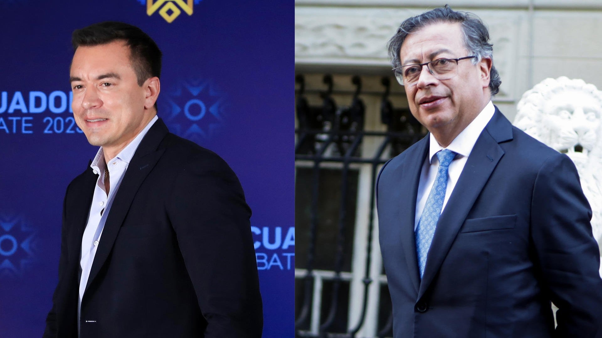 Daniel Noboa, presidente de Ecuador, y Gustavo Petro, presidente de Colombia - Foto: EFE