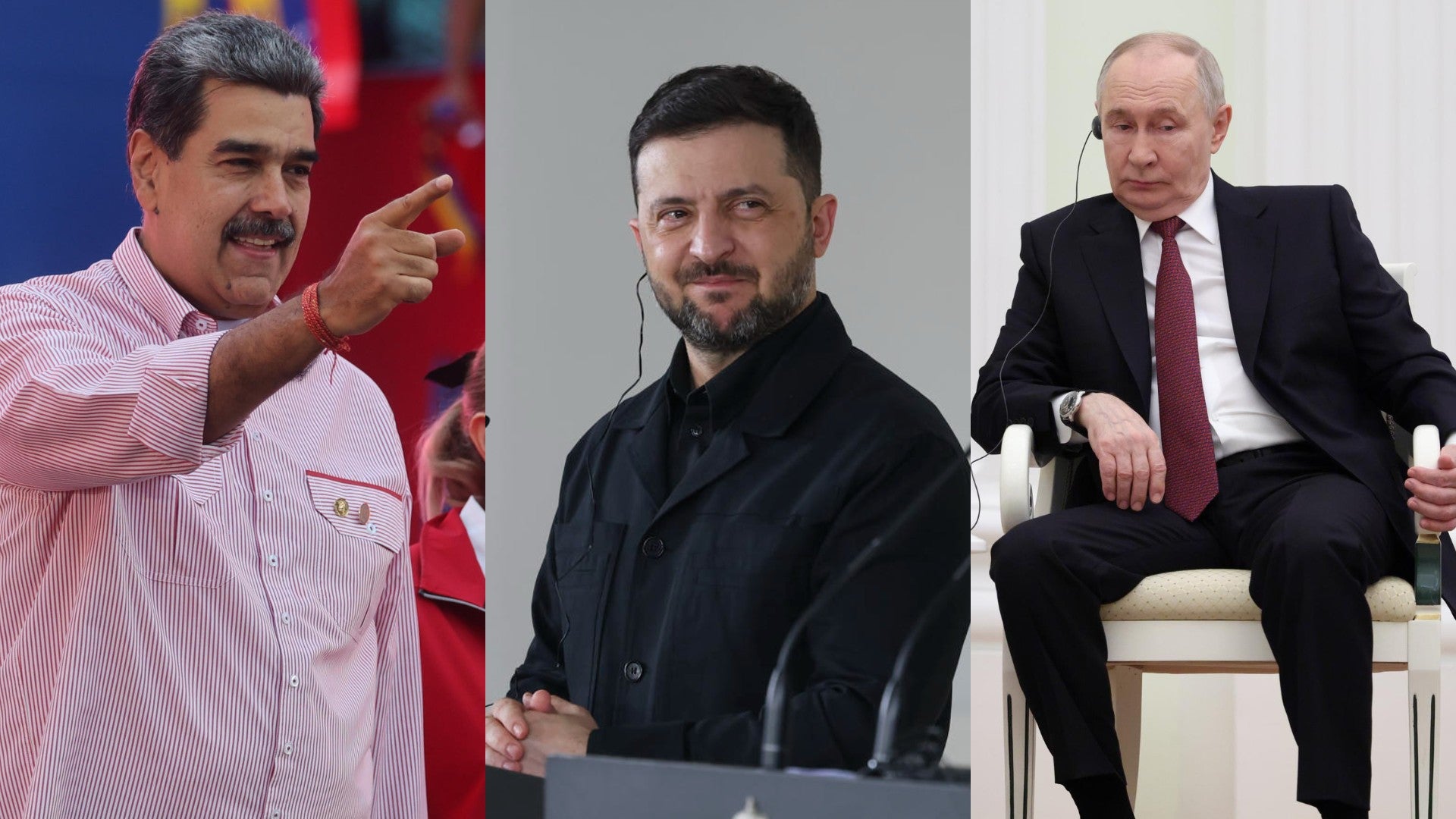 Maduro, Zelenski y Putin / FOTO: EFE