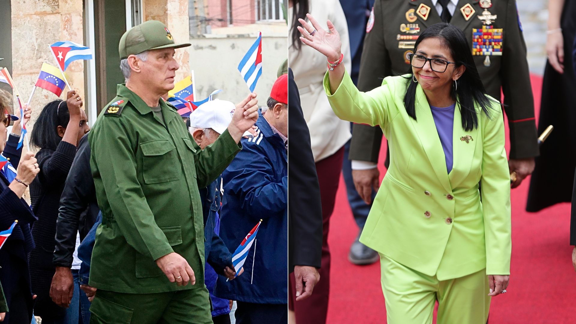 Miguel Díaz-Canel/ Delcy Rodríguez - Fotos EFE
