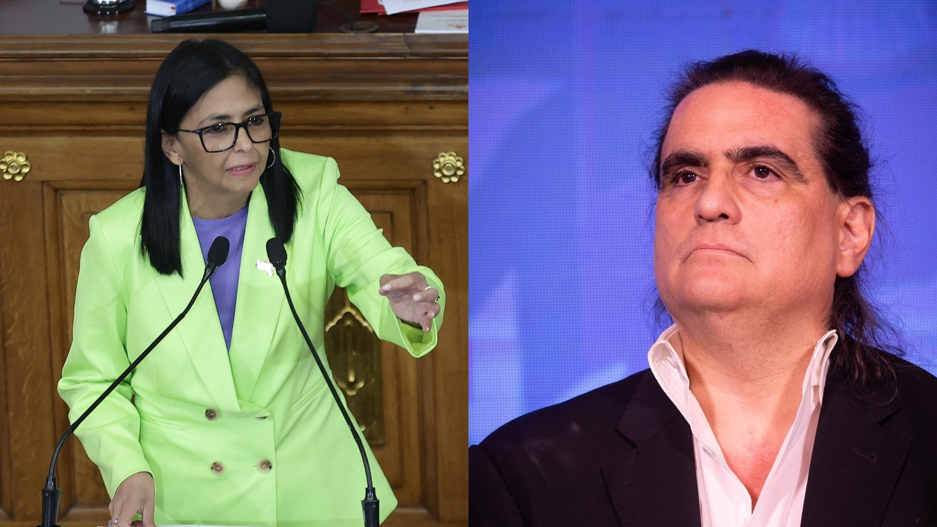 Delcy Rodríguez y Álex Saab (EFE)