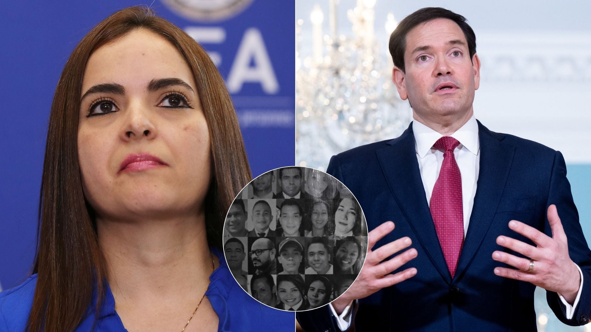 Tamara Sujú y Marco Rubio - Fotos: AFP