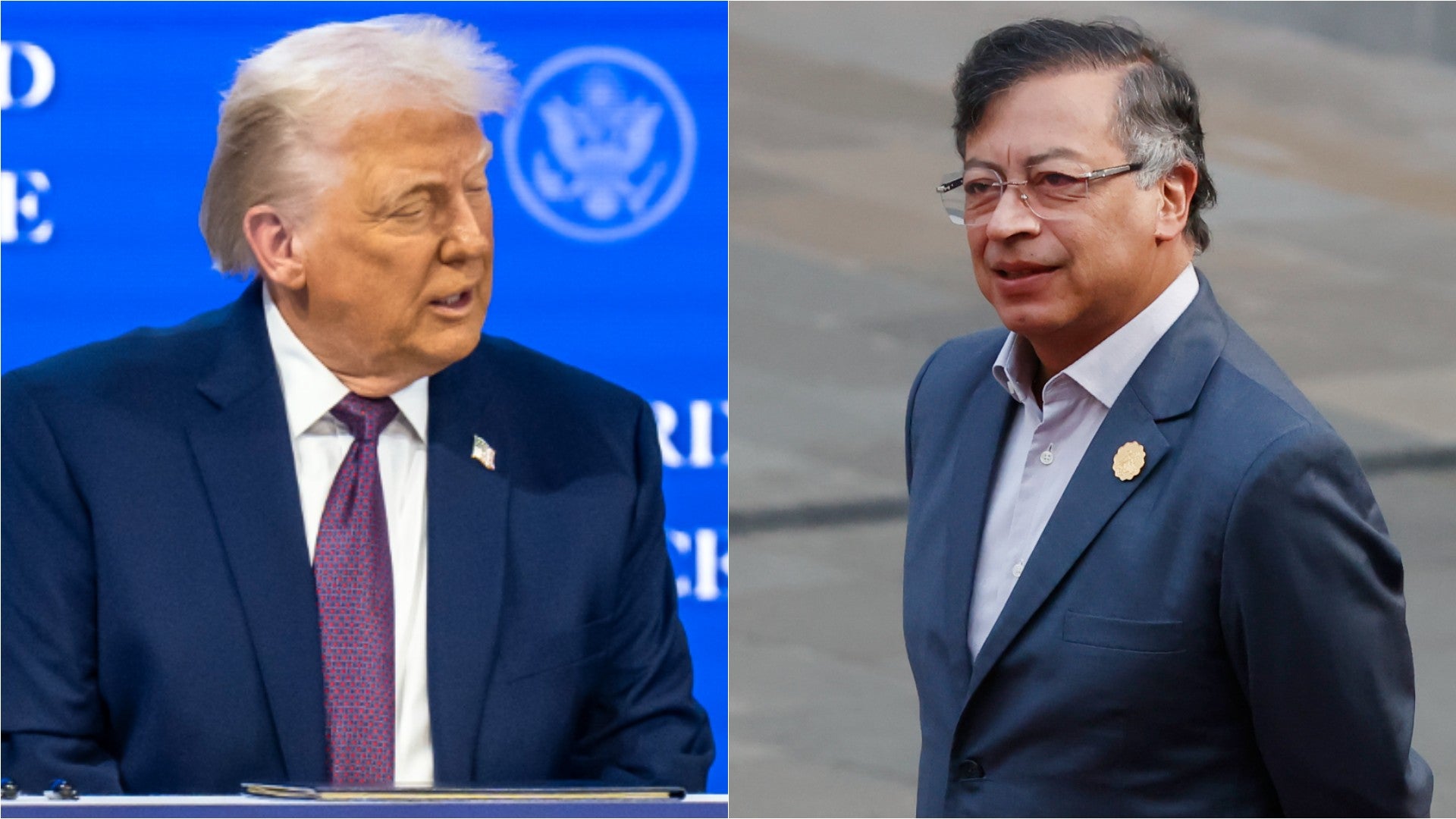 Donald Trump, presidente de EE. UU. / Gustavo Petro, presidente de Colombia - Fotos: EFE