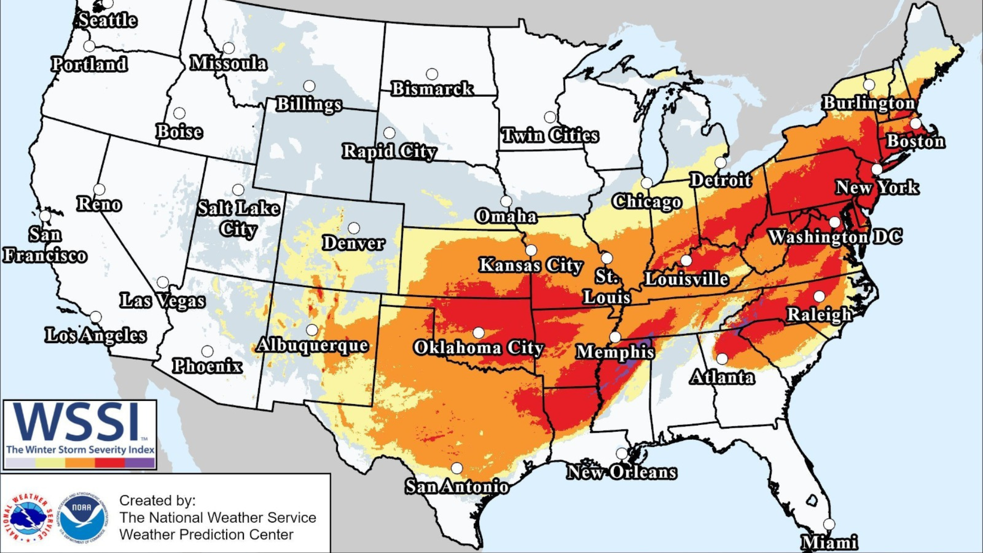 Tormenta invernal en EE. UU. - NWS