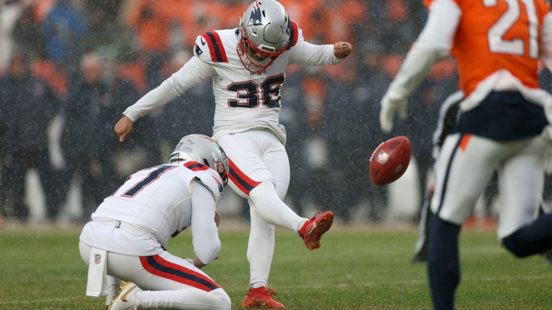 Andy Borregales, jugador venezolano de los Patriots - Foto: AFP