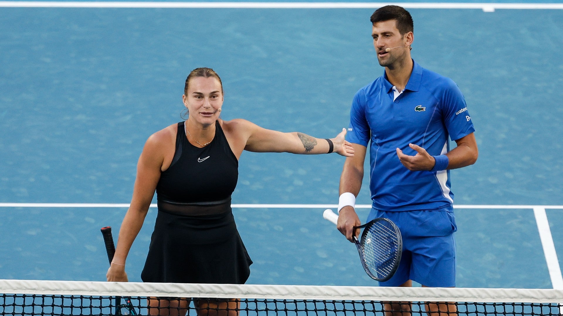 Novak Djokovic y Aryna Sabalenka | Foto: EFE