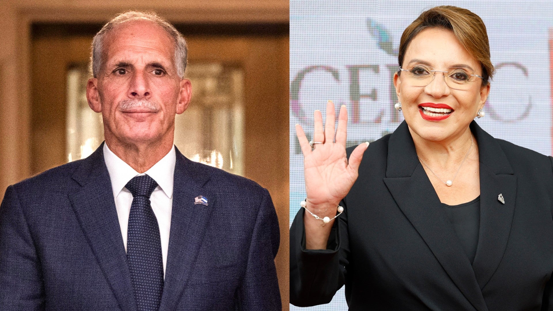 El presidente electo de Honduras, Nasry 'Tito' Asfura y Xiomara Castro | Foto: EFE