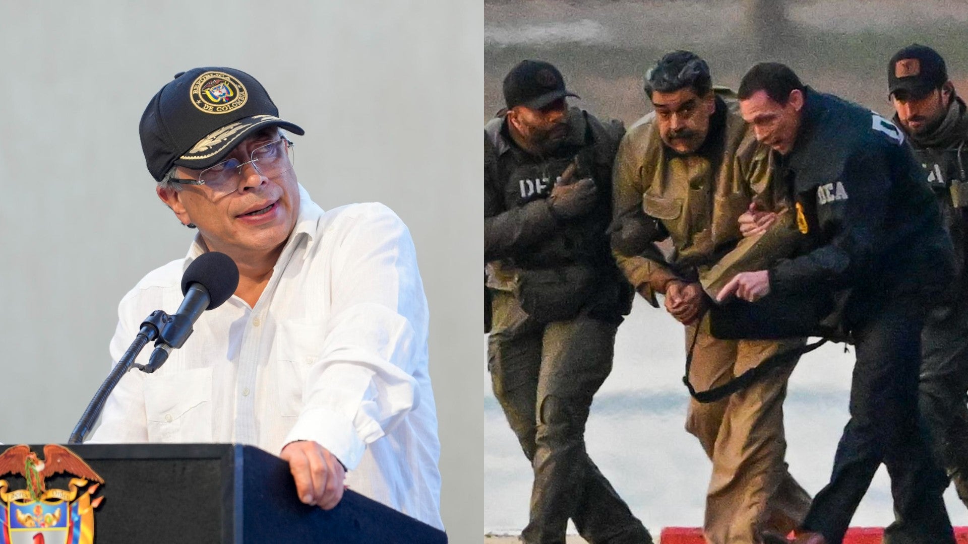 Gustavo Petro, presidente de Colombia, y Nicolás Maduro - Fotos: EFE