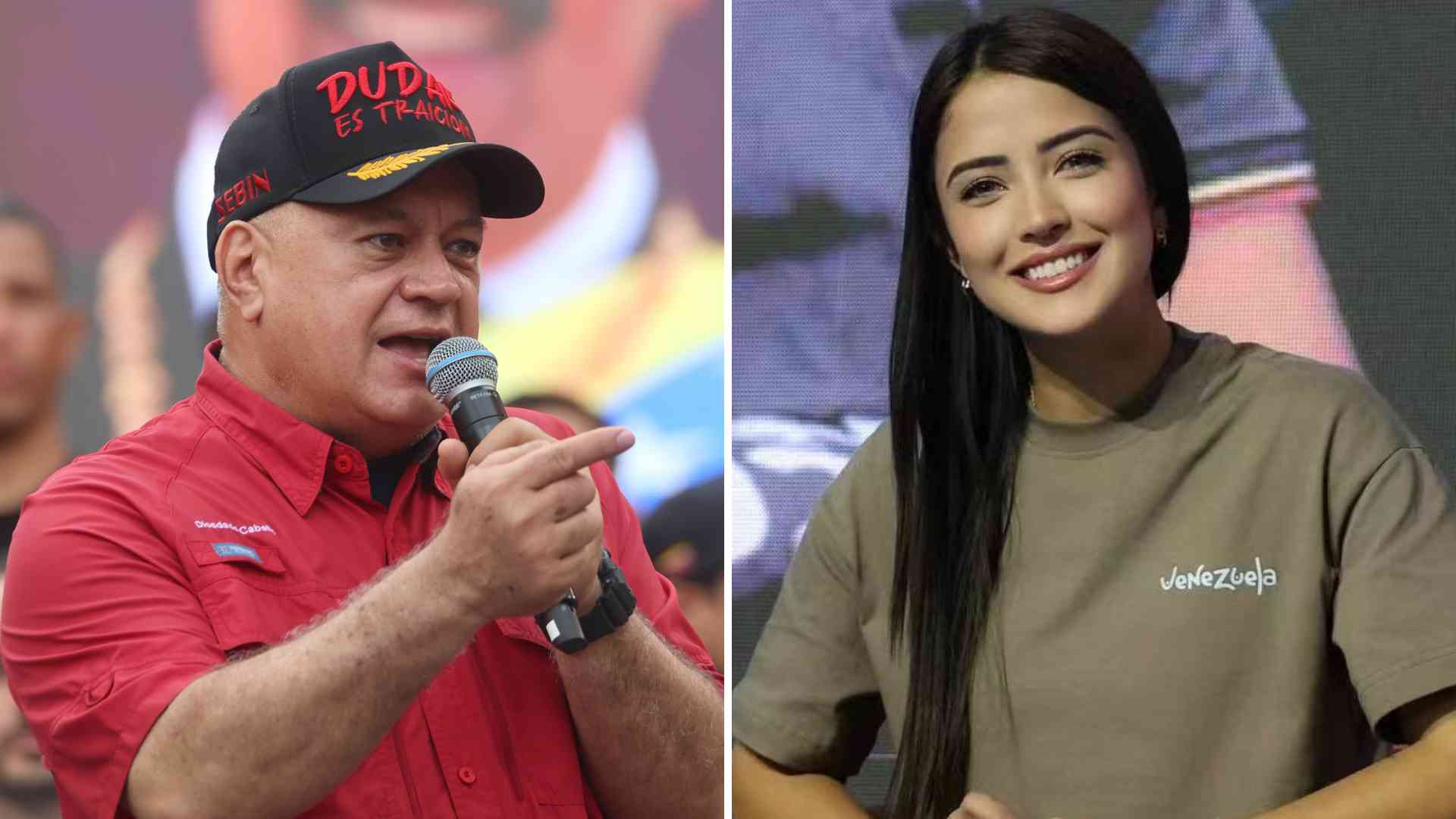 Diosdado Cabello y su hija Daniella Cabello - EFE
