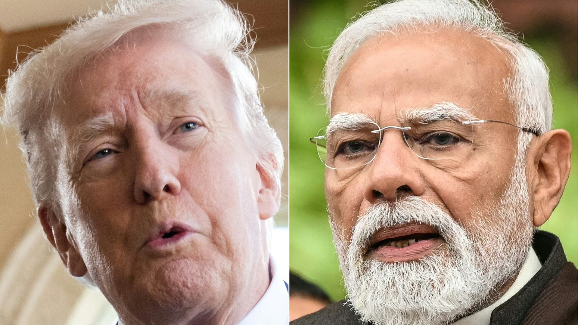 Donald Trump, presidente de Estados Unidos - Narendra Modi, primer ministro de India - AFP