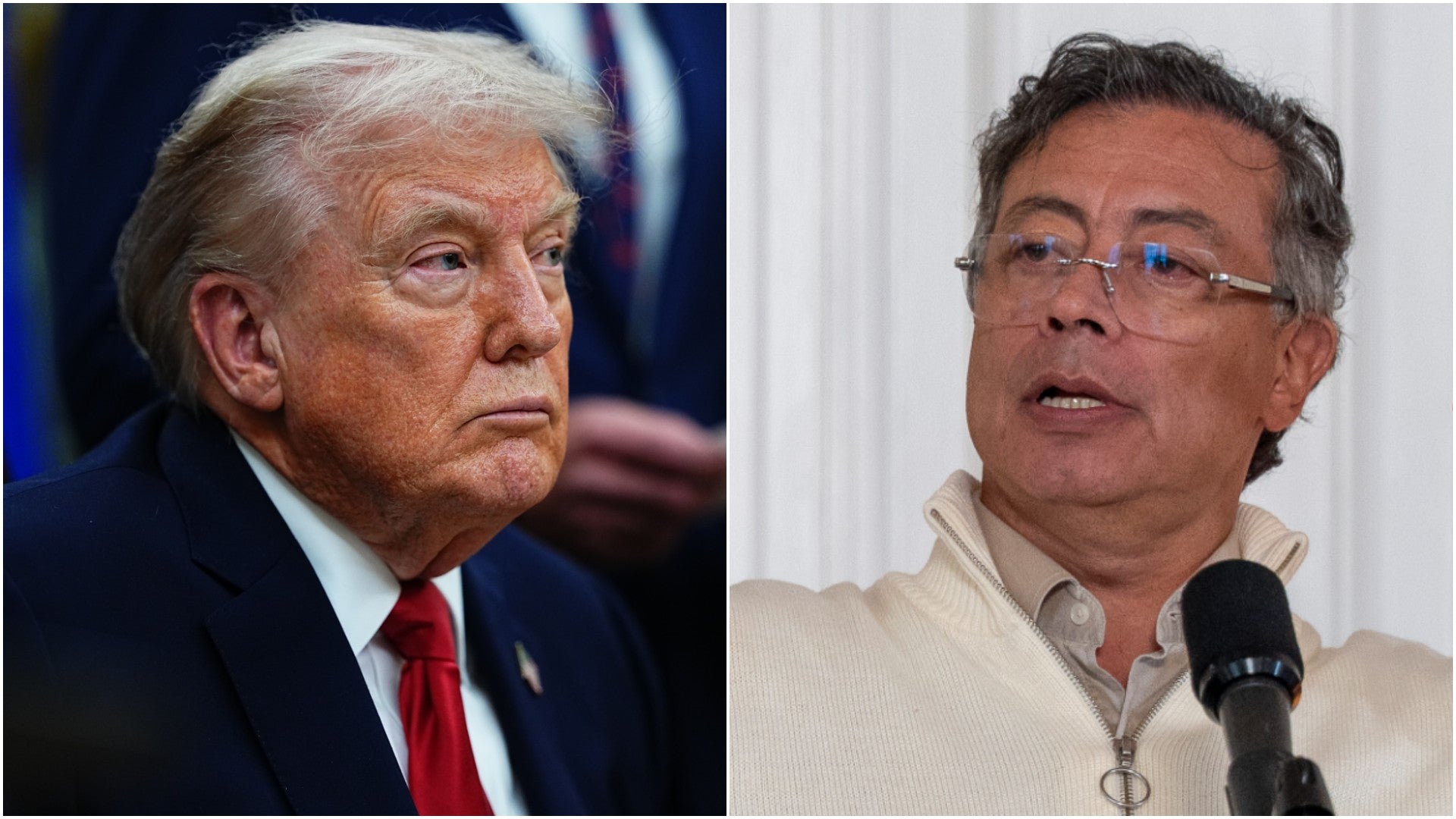 Donald Trump, presidente de EE. UU.- Gustavo Petro, presidente de Colombia - Fotos: EFE