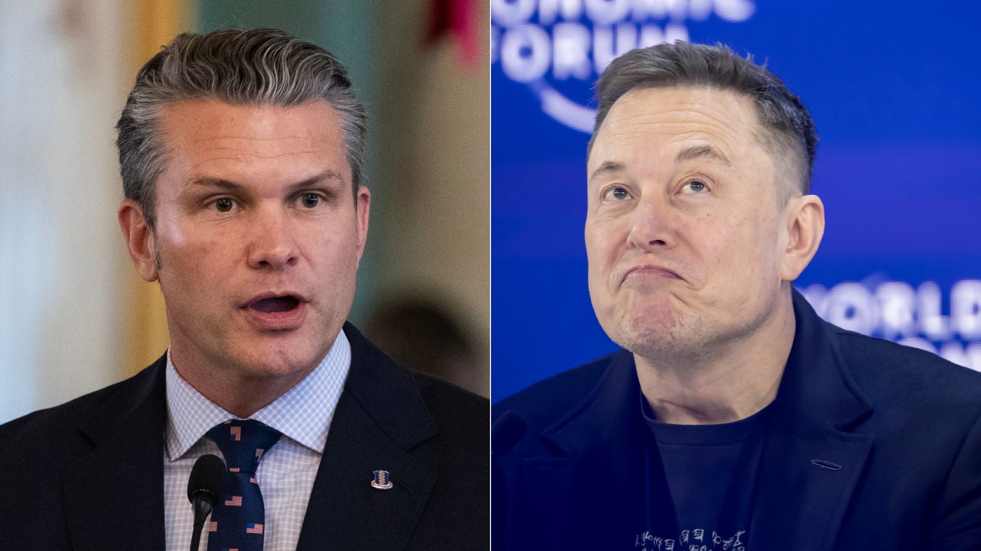 Pete Hegseth/ Elon Musk - Fotos EFE