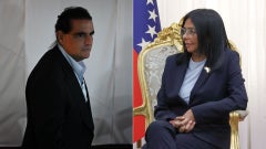 Alex Saab/ Delcy Rodríguez - Fotos AFP