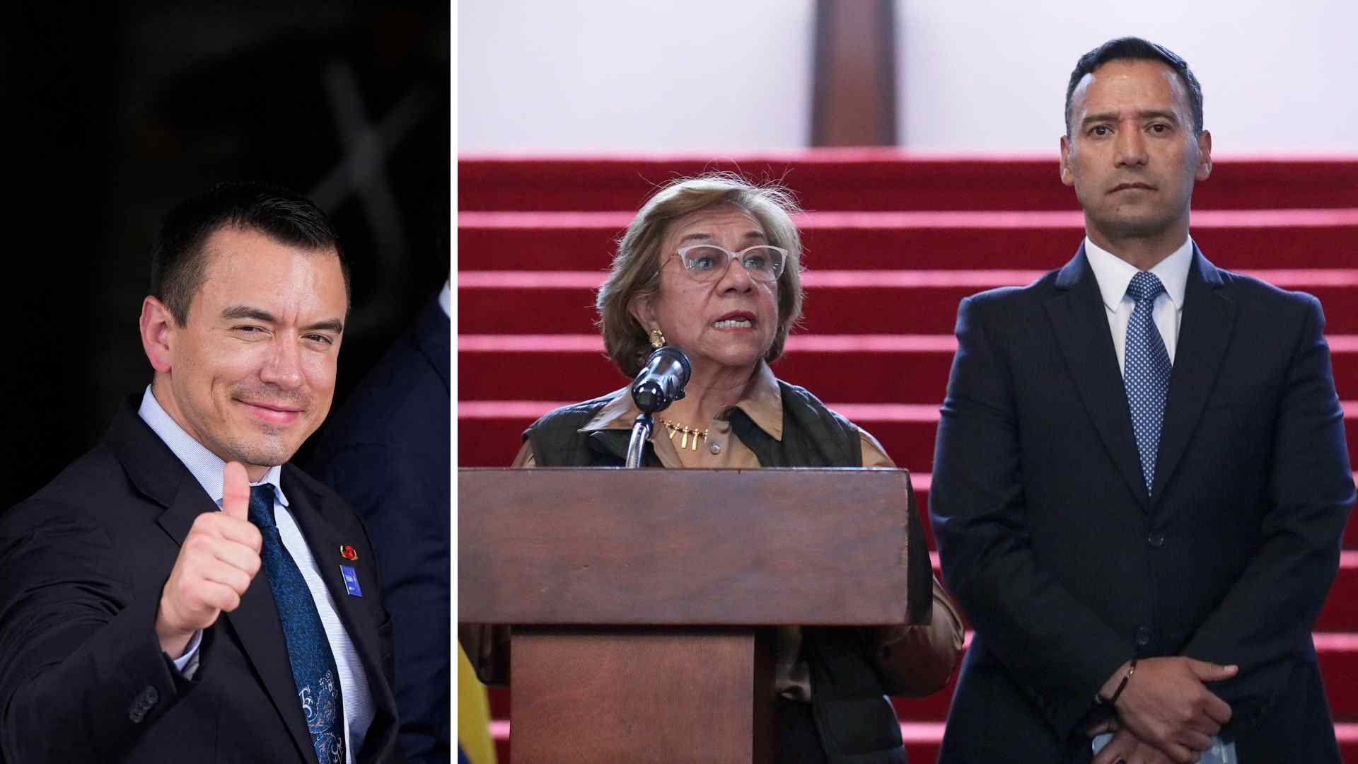 Daniel Noboa, Rosa Yolanda Villavicencio, Pedro Sánchez - AFP, EFE