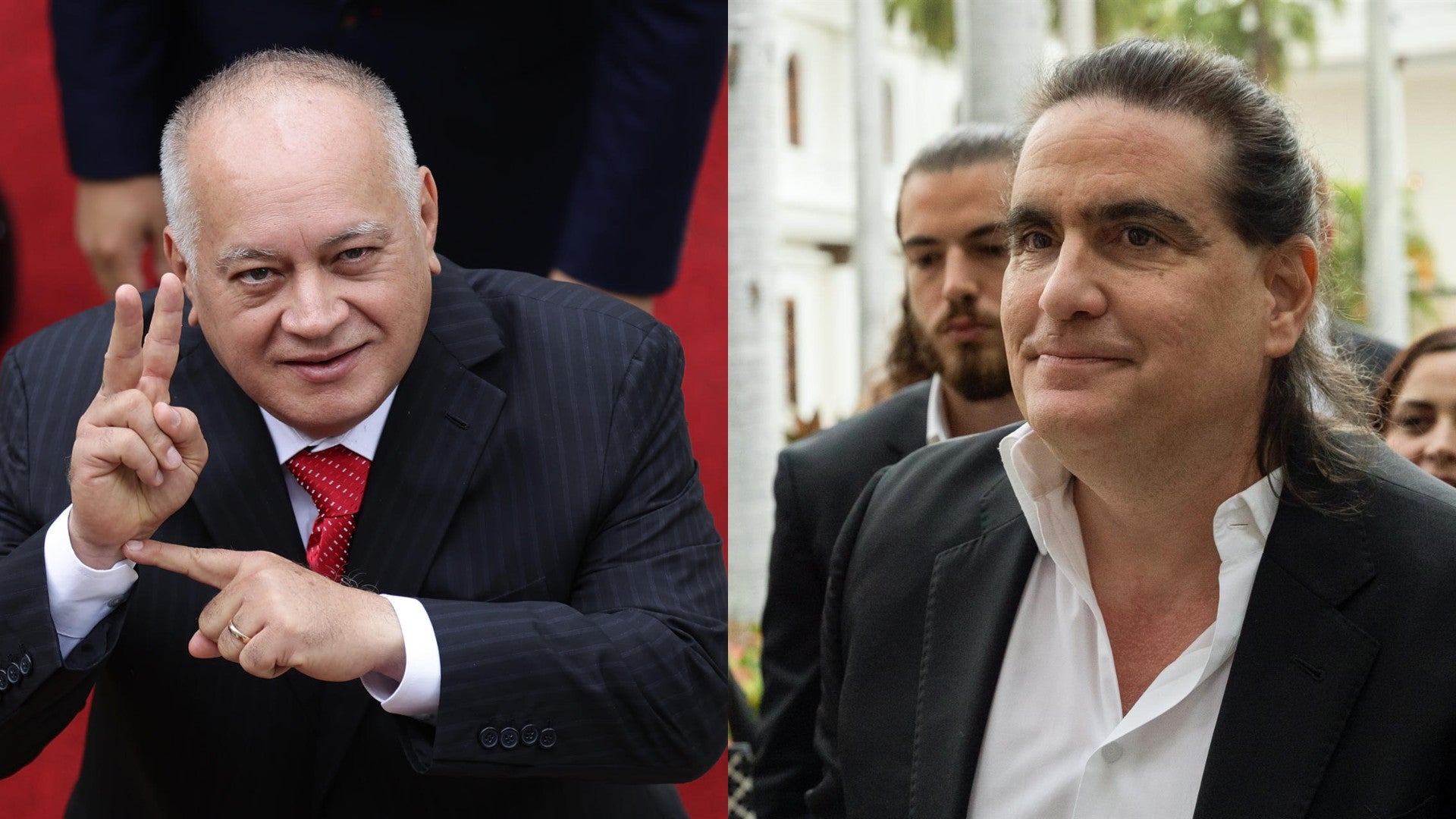 Diosdado Cabello y Alex Saab. (EFE)