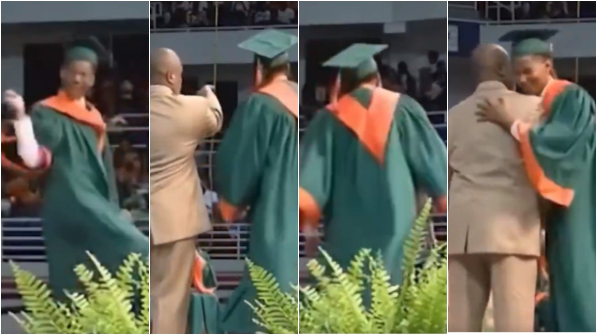 Director de instituto educativo hizo que un graduado repitiera su caminata - Fotos: X