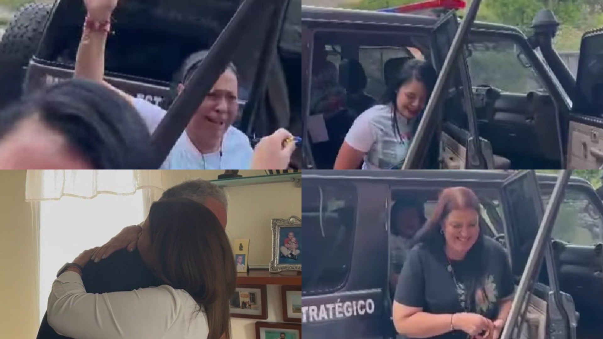 Perkins Rocha, Dignora Hernández, María Oropeza y Cathy Ramos han sido excarcelados / FOTO: Captura de pantalla