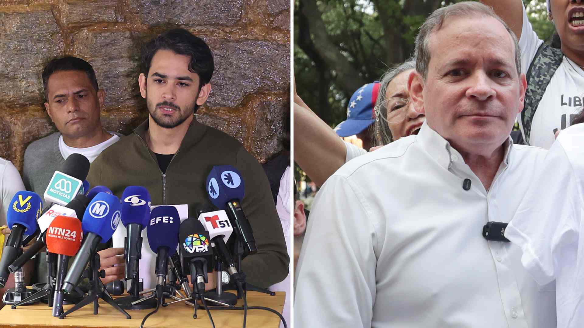 Juan Pablo Guanipa y su hijo Ramón - EFE