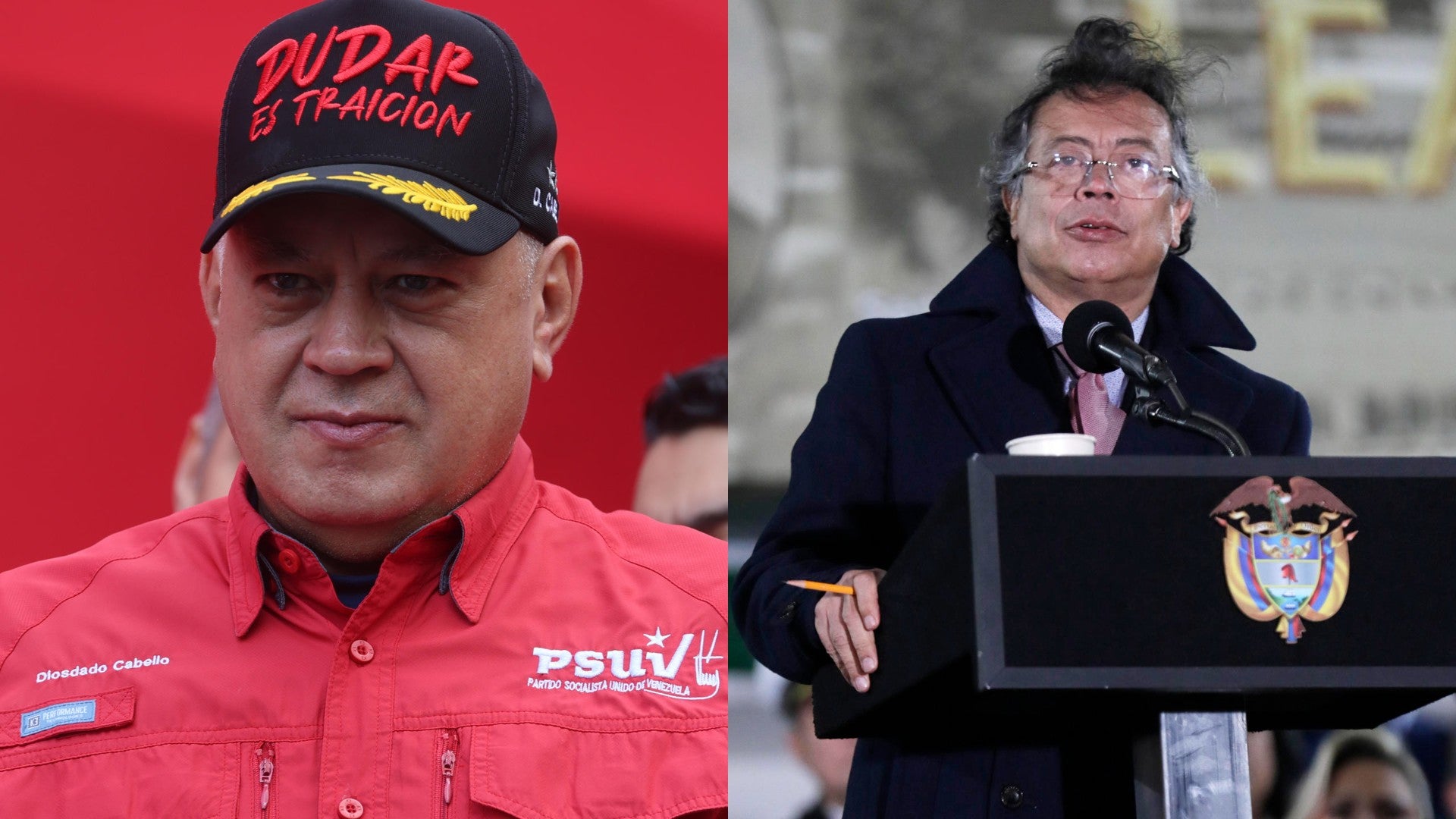 Diosdado Cabello y Gustavo Petro. (EFE)