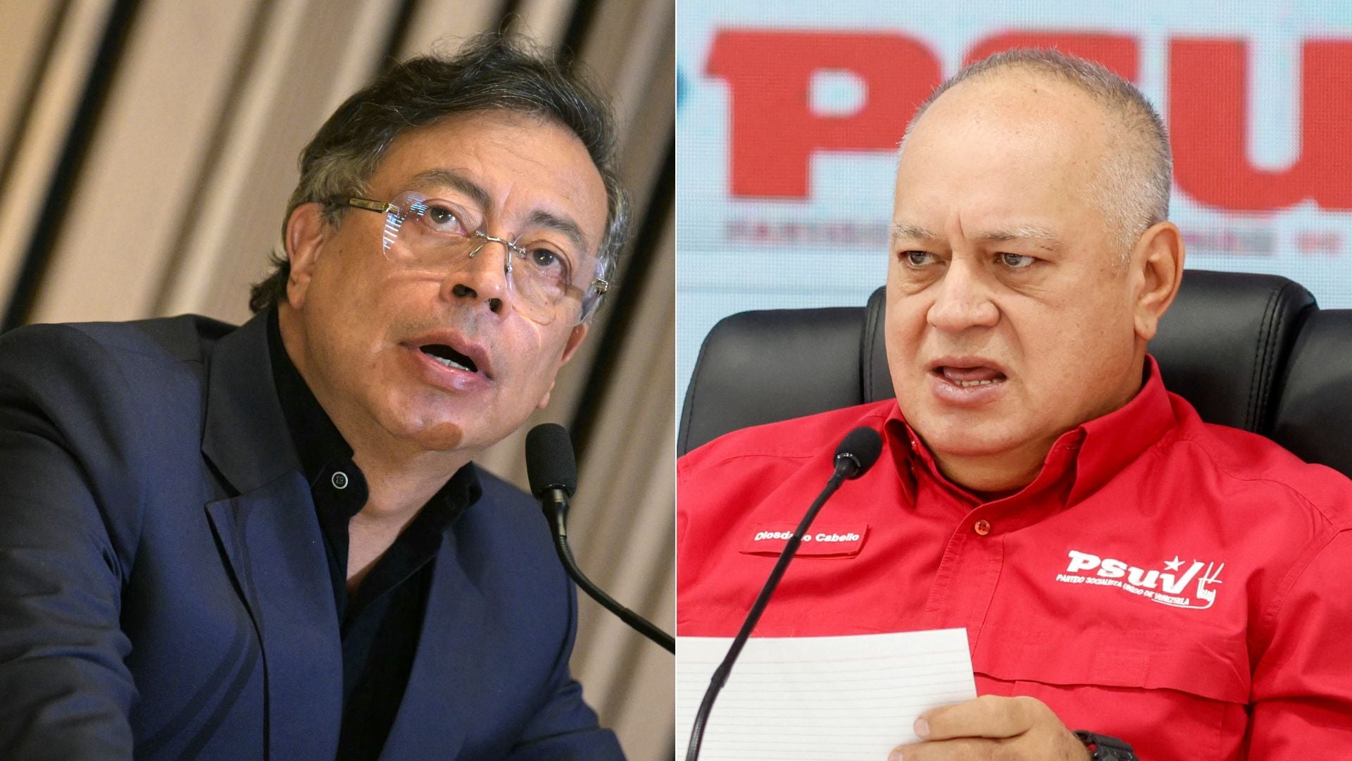 Gustavo Petro/ Diosdado Cabello - Fotos AFP
