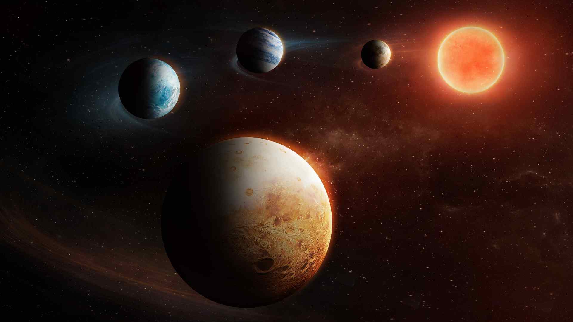 El sistema planetario alrededor de la estrella LHS 1903 - AFP