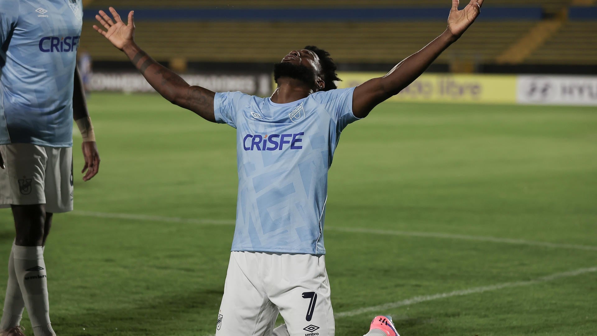 José Fajardo, delantero panameño de la Universidad Católica de Ecuador / FOTO: EFE