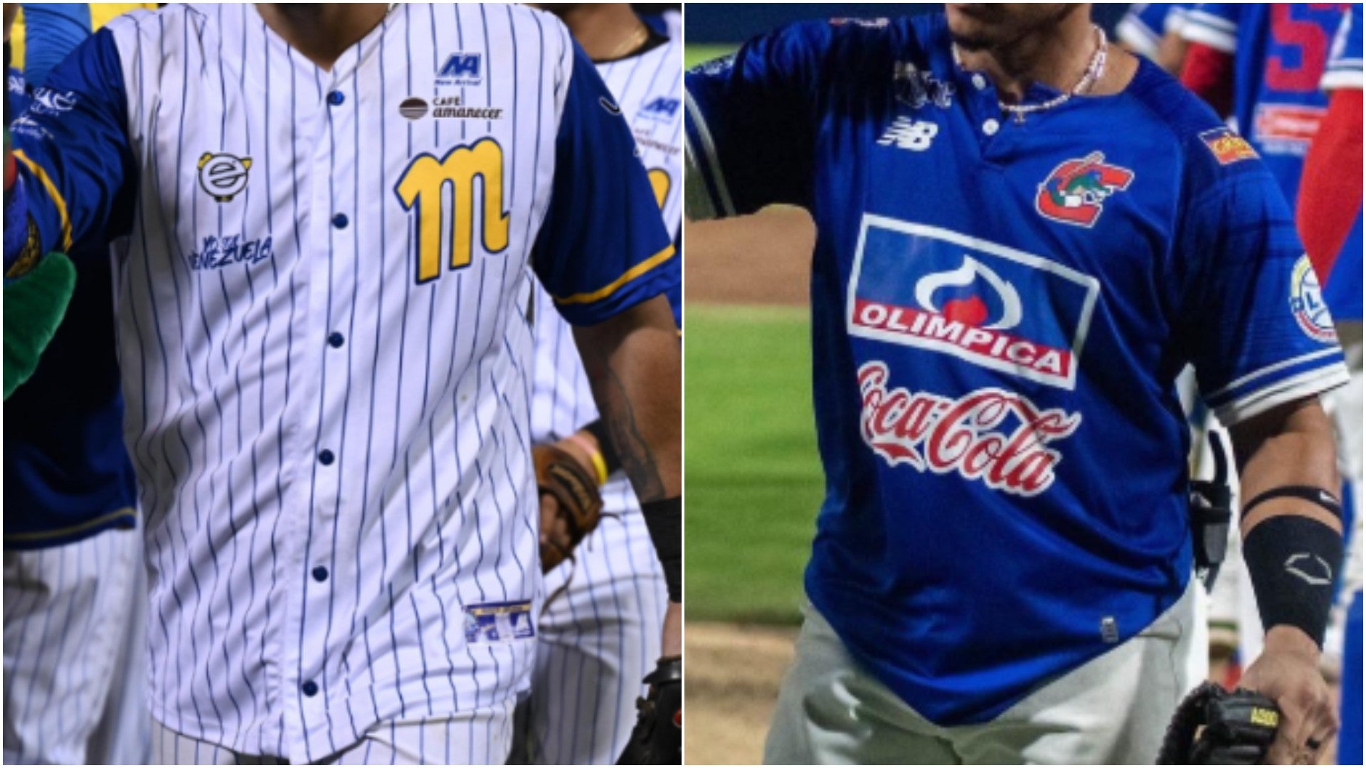 Uniforme de los Navegantes del Magallanes / Uniforme de los Caimanes de Barranquilla - Fotos: X