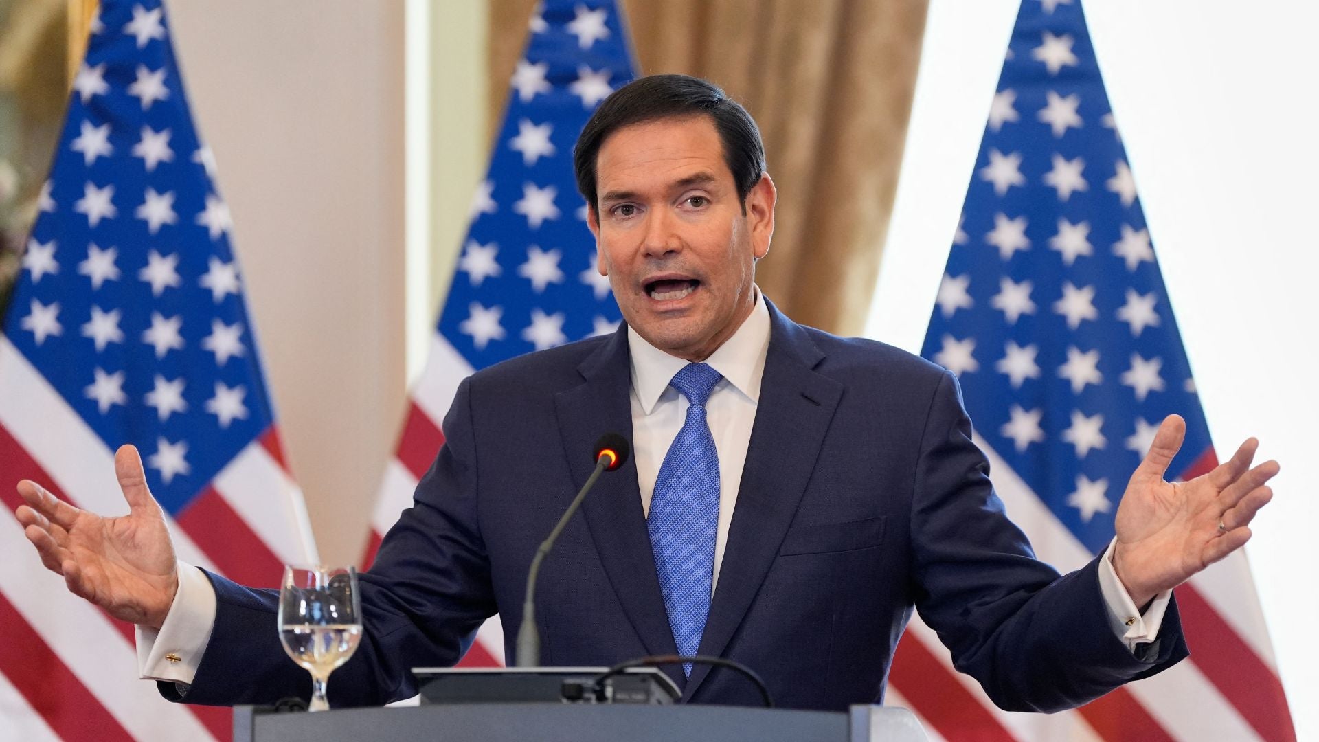 Marco Rubio en Bratislava - Foto AFP