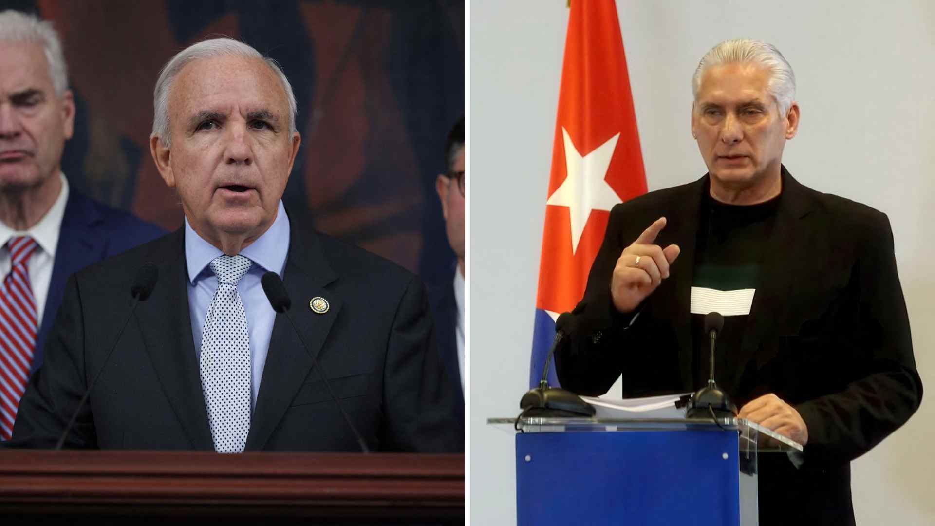 Carlos Giménez y Miguel Díaz-Canel - AFP