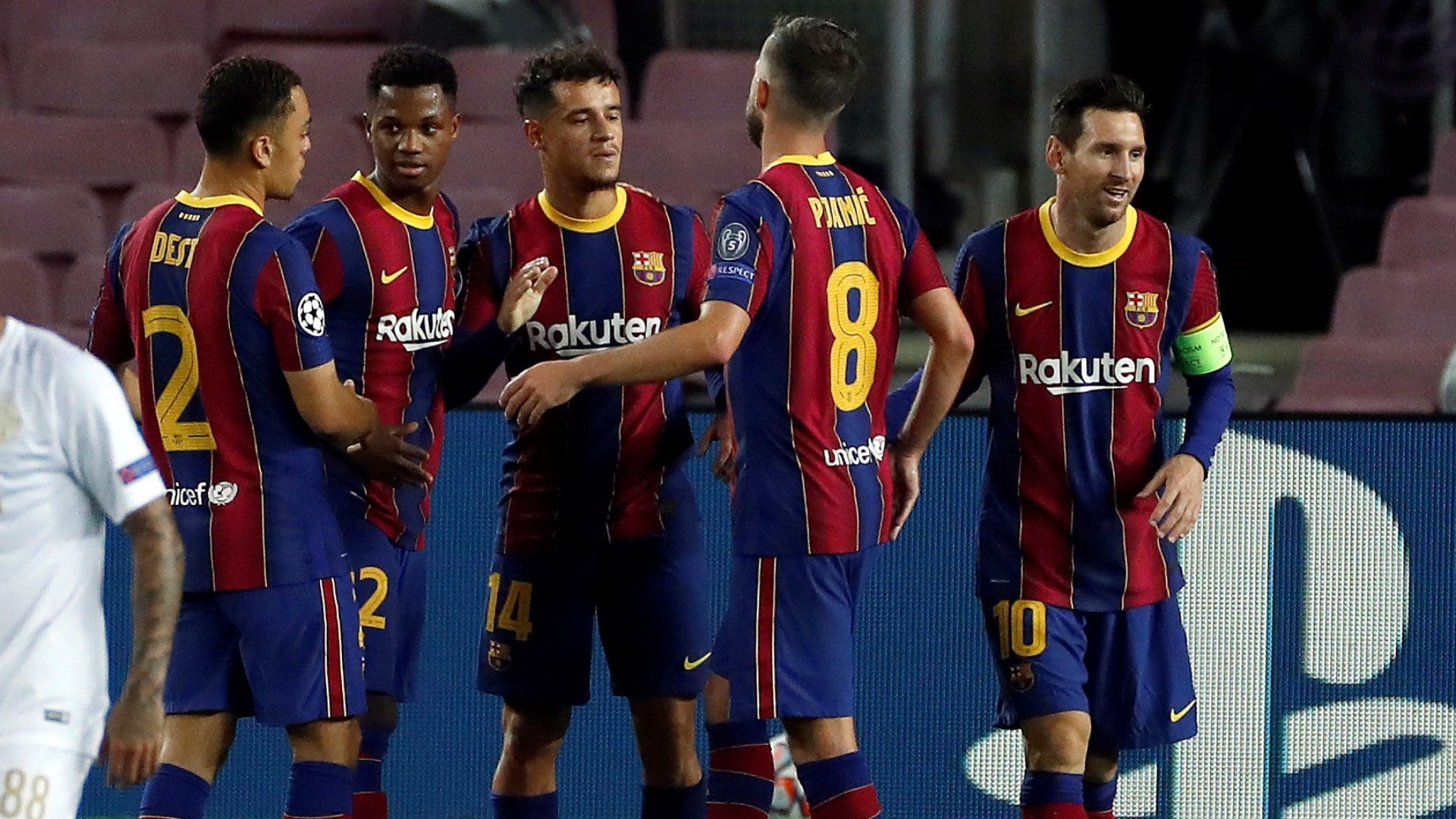 Jugadores del Barcelona en la temporada de 2020 | Foto: EFE