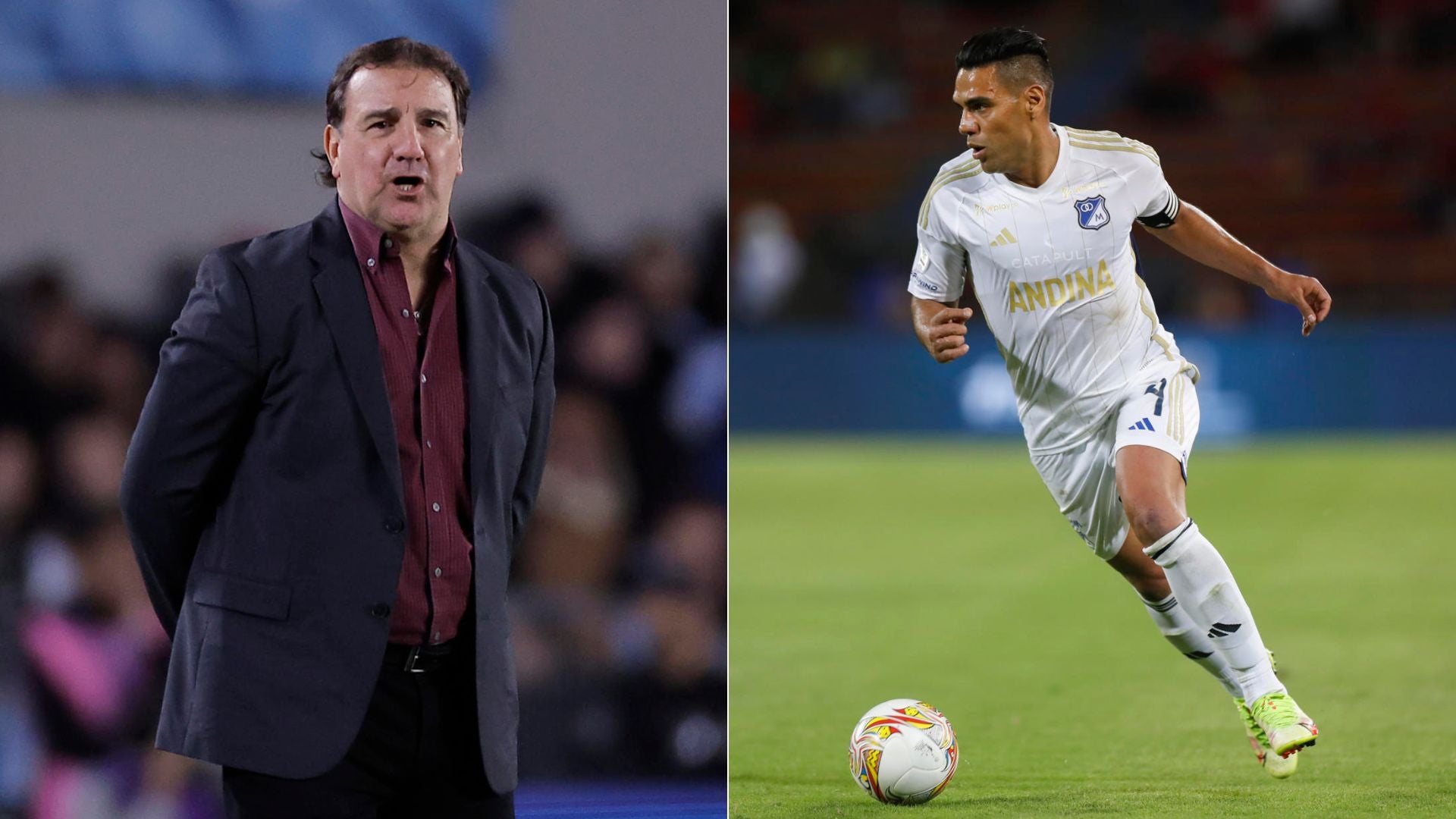 Néstor Lorenzo, técnico de Colombia y Falcao García - Fotos: EFE