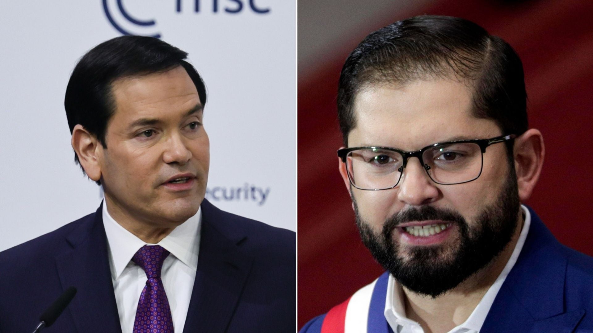 Marco Rubio y Gabriel Boric | Foto AFP