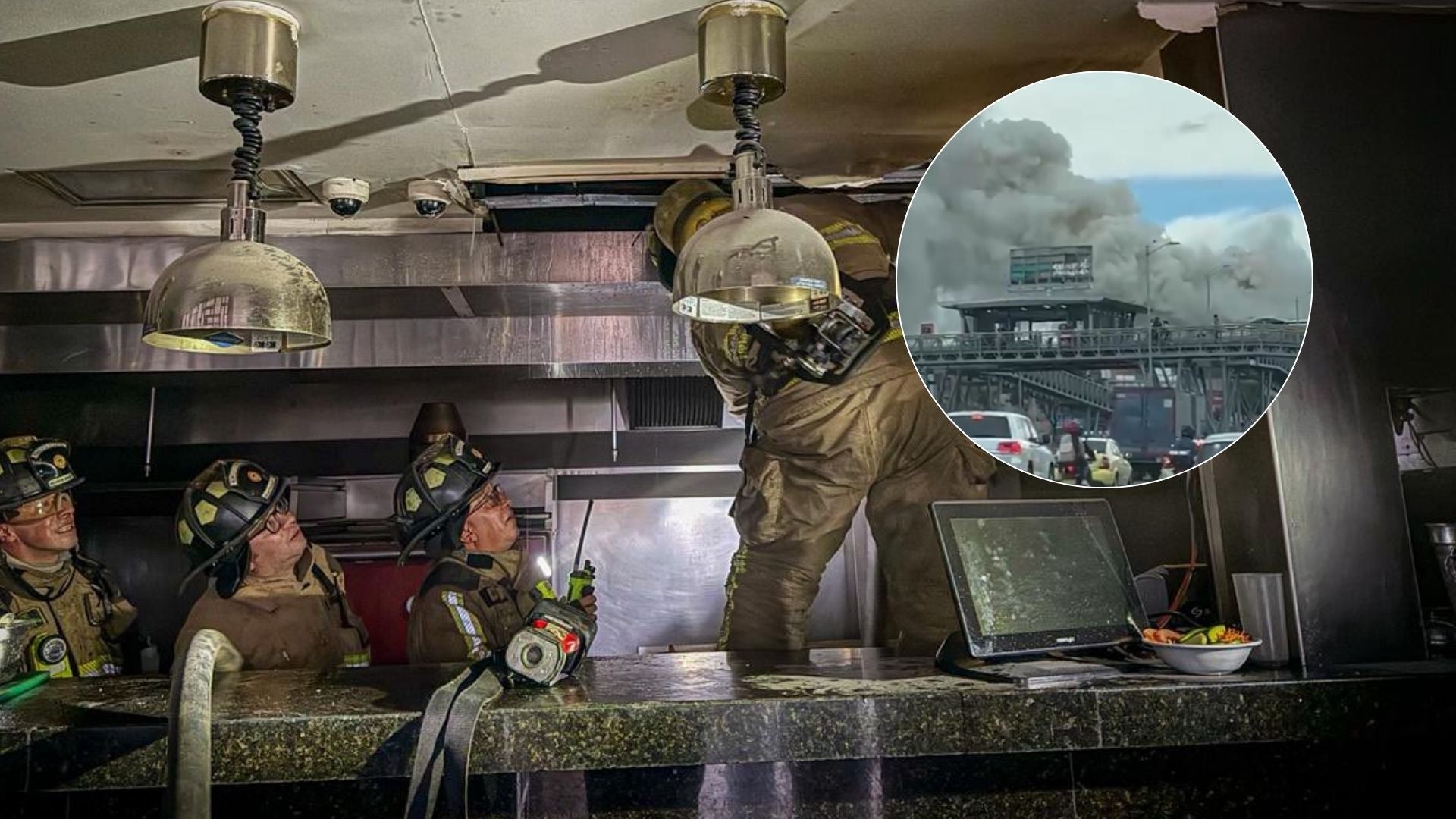 Bomberos controlan incendio - X: @BomberosBogota/ Humo por el incidente - Redes sociales