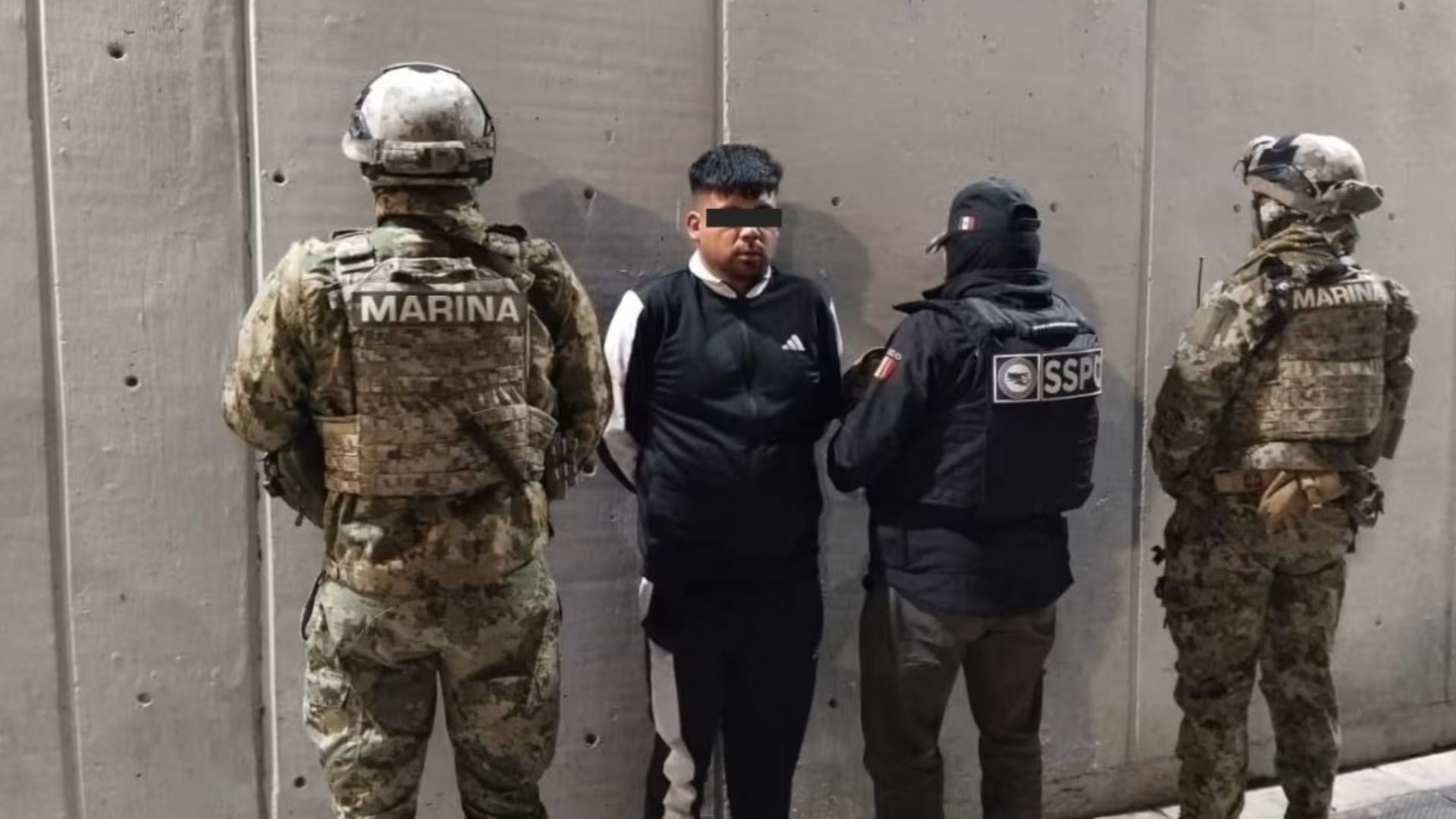 Captura de alias “El Hacha” - Foto tomada de X (Gabinete de Seguridad de México)