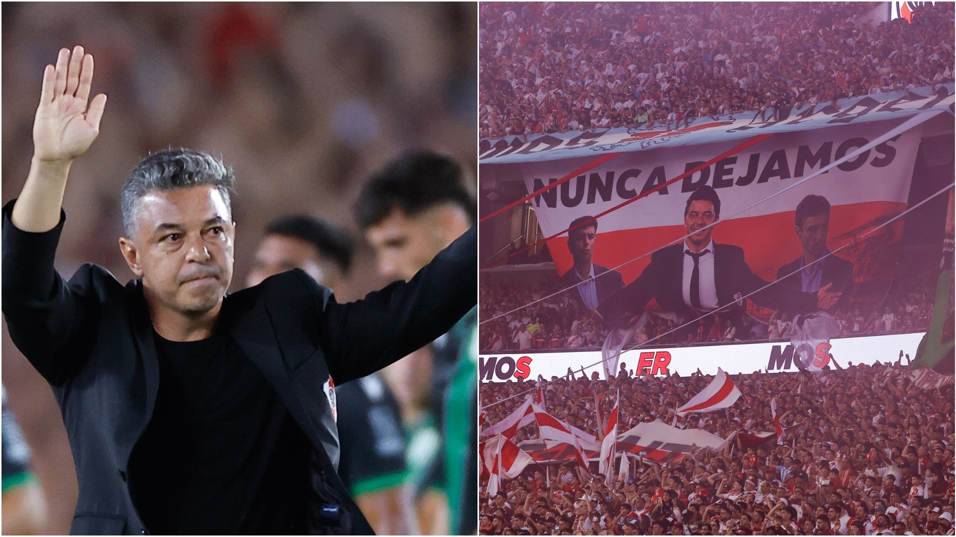 Marcelo Gallardo, DT argentino / Hinchada de River Plate - Fotos: EFE